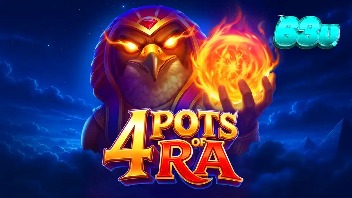 Interface de jogo do slot 4 Pots of Ra com tema egípcio